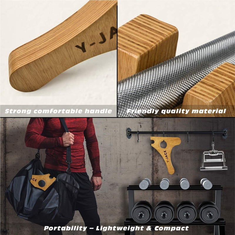 YES4ALL Mini Deadlift Bar Jack - Wood - Image 3